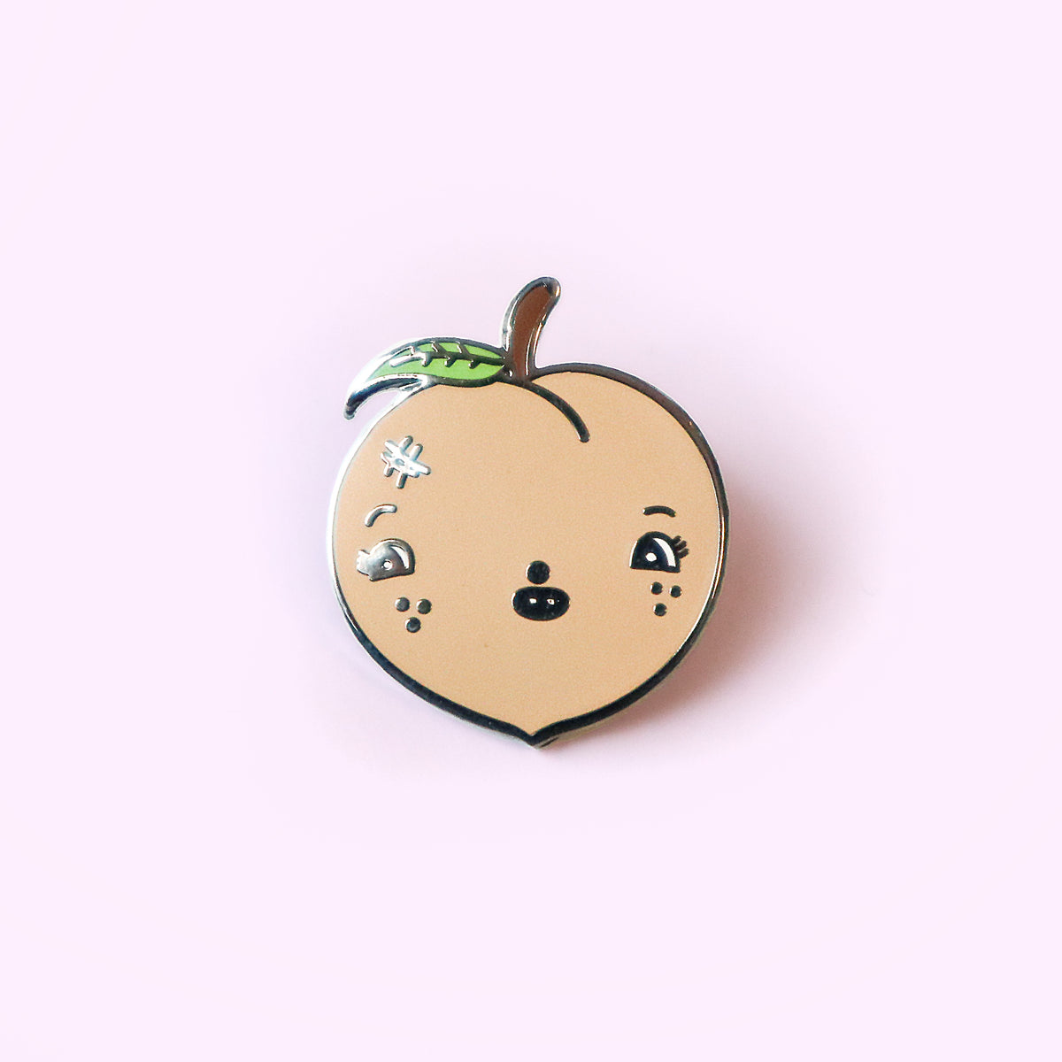 Just Peachy Enamel Pin Fun Affordable Cute Crywolf