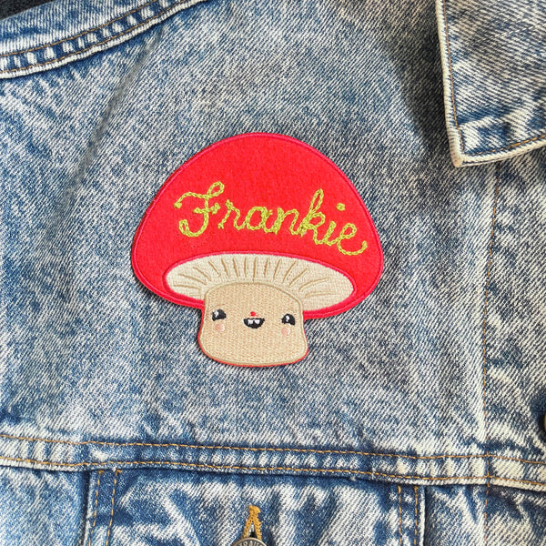 Custom Chain Stitched Mushroom Patch