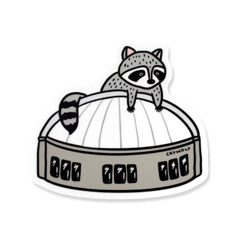 Dome Raccoon Sticker